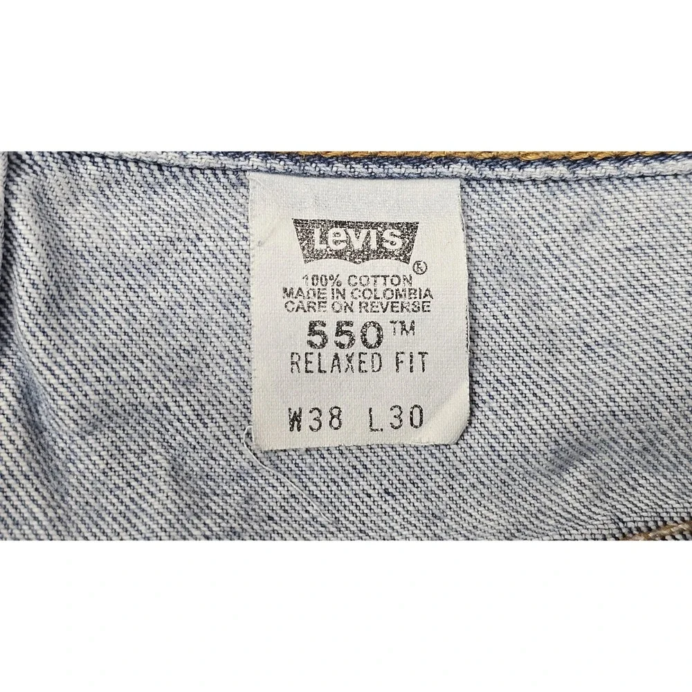 Vintage Levis‎ 550 Jeans Men 38x30 Blue Relaxed Fit 90s Light Wash Casual